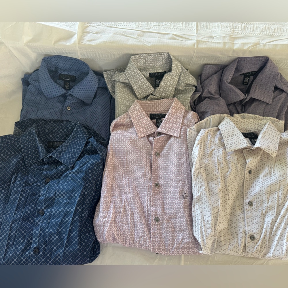 Lot of 6 Alfani Dress Shirts